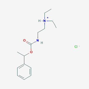 molecular formula C15H25ClN2O2 B034333 alpha-Methylbenzyl N-(2-(diethylamino)ethyl)carbamate hydrochloride CAS No. 101491-67-2
