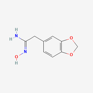 molecular formula C9H10N2O3 B3433408 1,3-Benzodioxole-5-ethanimidamide,N-hydroxy- CAS No. 280110-82-9