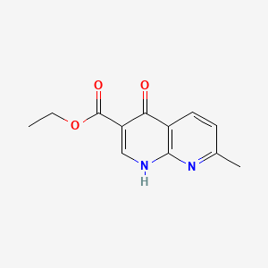 molecular formula C12H12N2O3 B3433486 Ethyl 4-hydroxy-7-methyl-1,8-naphthyridine-3-carboxylate CAS No. 35482-56-5