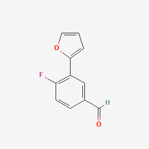4-Fluoro-3-(furan-2-yl)benzaldehyde