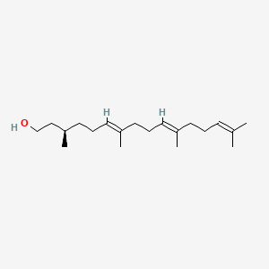 molecular formula C20H36O B3433513 (6E,10E,R)-3,7,11,15-Tetramethyl-6,10,14-hexadecatrien-1-ol CAS No. 36237-66-8