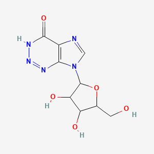 molecular formula C9H11N5O5 B3433520 7-[3,4-dihydroxy-5-(hydroxymethyl)oxolan-2-yl]-1H-imidazo[4,5-d]triazin-4-one CAS No. 36519-16-1