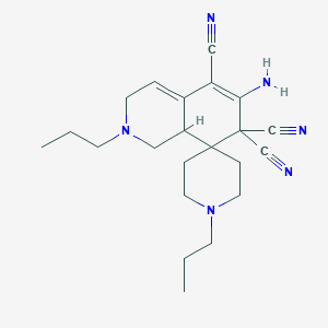 molecular formula C22H30N6 B343353 6-amino-1',2-dipropyl-1,2,3,8a-tetrahydro-7H-spiro[isoquinoline-8,4'-piperidine]-5,7,7-tricarbonitrile 