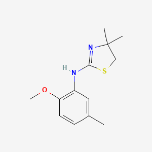 molecular formula C13H18N2OS B3433545 N-(2-methoxy-5-methylphenyl)-4,4-dimethyl-4,5-dihydro-1,3-thiazol-2-amine CAS No. 379728-06-0