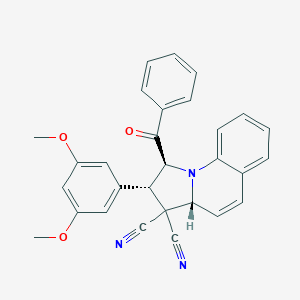 molecular formula C29H23N3O3 B343355 (1S,2S,3aR)-1-benzoyl-2-(3,5-dimethoxyphenyl)-2,3a-dihydro-1H-pyrrolo[1,2-a]quinoline-3,3-dicarbonitrile 