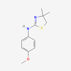 molecular formula C12H16N2OS B3433551 (4,4-Dimethyl-4,5-dihydro-thiazol-2-yl)-(4-methoxy-phenyl)-amine CAS No. 380436-94-2