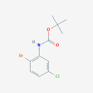 molecular formula C11H13BrClNO2 B3433563 tert-butyl N-(2-bromo-5-chlorophenyl)carbamate CAS No. 384793-17-3