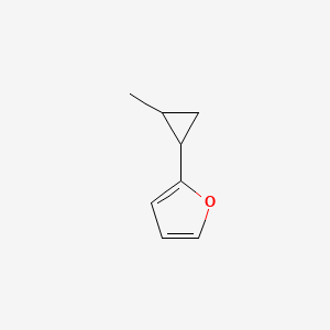 molecular formula C8H10O B3433585 2-(2-Methylcyclopropyl)furan CAS No. 39763-88-7