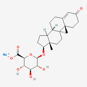 molecular formula C25H35NaO8 B3433597 16,16,17-D-3-Testosterone D-glucuronide CAS No. 4145-59-9