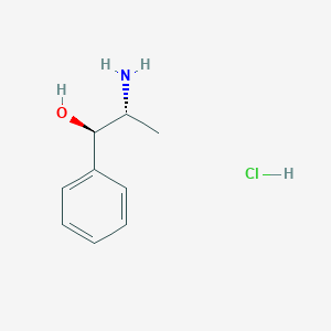 molecular formula C9H13NO.ClH<br>C9H14ClNO B3433732 Norpseudoephedrine hydrochloride CAS No. 53643-20-2