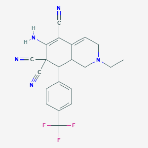 6-amino-2-ethyl-8-[4-(trifluoromethyl)phenyl]-2,3,8,8a-tetrahydro-5,7,7(1H)-isoquinolinetricarbonitrile
