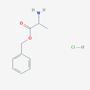 molecular formula C10H14ClNO2 B3433761 Benzyl 2-aminopropanoate hydrochloride CAS No. 5557-81-3