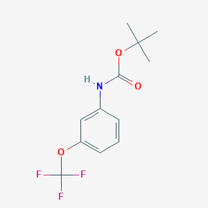 molecular formula C12H14F3NO3 B3433793 tert-butyl N-[3-(trifluoromethoxy)phenyl]carbamate CAS No. 561304-42-5