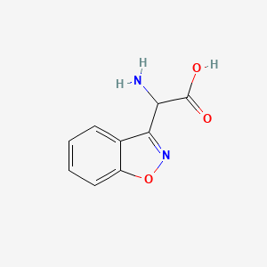 molecular formula C9H8N2O3 B3433813 2-Amino-2-(benzo[d]isoxazol-3-yl)acetic acid CAS No. 57148-97-7