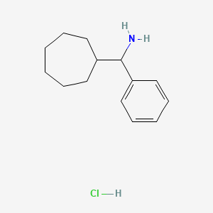 molecular formula C14H22ClN B3433823 Cycloheptyl(phenyl)methanamine hydrochloride CAS No. 58271-63-9