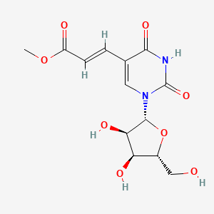 molecular formula C13H16N2O8 B3433845 methyl (E)-3-[1-[(2R,3R,4S,5R)-3,4-dihydroxy-5-(hydroxymethyl)oxolan-2-yl]-2,4-dioxopyrimidin-5-yl]prop-2-enoate CAS No. 58931-19-4