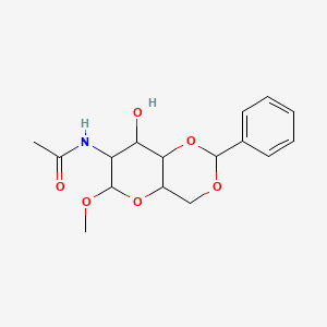molecular formula C16H21NO6 B3433924 N-(8-hydroxy-6-methoxy-2-phenyl-4,4a,6,7,8,8a-hexahydropyrano[3,2-d][1,3]dioxin-7-yl)acetamide CAS No. 6619-04-1