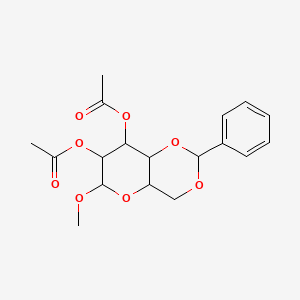 molecular formula C18H22O8 B3433939 (7-Acetyloxy-6-methoxy-2-phenyl-4,4a,6,7,8,8a-hexahydropyrano[3,2-d][1,3]dioxin-8-yl) acetate CAS No. 6752-75-6