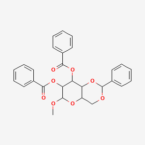 molecular formula C28H26O8 B3433965 (7-Benzoyloxy-6-methoxy-2-phenyl-4,4a,6,7,8,8a-hexahydropyrano[3,2-d][1,3]dioxin-8-yl) benzoate CAS No. 6884-04-4