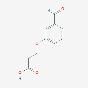 molecular formula C10H10O4 B3433975 3-(3-Formylphenoxy)propanoic acid CAS No. 70170-90-0