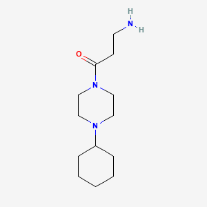molecular formula C13H25N3O B3433987 3-Amino-1-(4-cyclohexylpiperazin-1-yl)propan-1-one CAS No. 705944-13-4