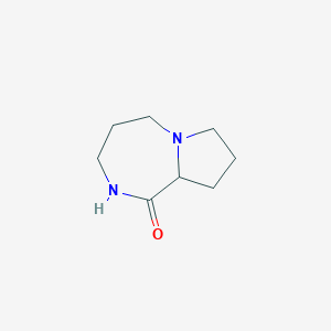 molecular formula C8H14N2O B034340 octahydro-1H-pyrrolo[1,2-a][1,4]diazepin-1-one CAS No. 109324-81-4