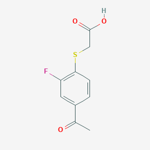 [(4-Acetyl-2-fluorophenyl)thio]acetic acid