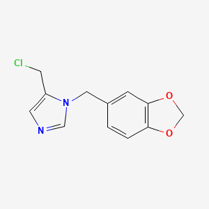 molecular formula C12H11ClN2O2 B3434089 1-(benzo[d][1,3]dioxol-5-ylmethyl)-5-(chloromethyl)-1H-imidazole CAS No. 752969-48-5