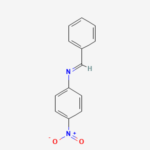 molecular formula C13H10N2O2 B3434139 Benzenamine, 4-nitro-N-(phenylmethylene)- CAS No. 785-81-9