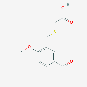 molecular formula C12H14O4S B3434145 [(5-Acetyl-2-methoxybenzyl)thio]acetic acid CAS No. 795290-98-1