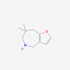 molecular formula C10H15NO B3434174 7,7-dimethyl-4H,5H,6H,7H,8H-furo[3,2-c]azepine CAS No. 82878-23-7
