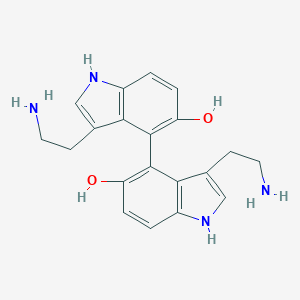 molecular formula C20H22N4O2 B034342 5,5'-Dihydroxy-4,4'-bitryptamine CAS No. 108535-01-9
