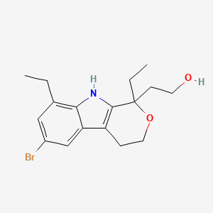 molecular formula C17H22BrNO2 B3434212 2-(6-Bromo-1,8-diethyl-1,3,4,9-tetrahydro-pyrano[3,4-b]indol-1-yl)-ethanol CAS No. 849630-44-0