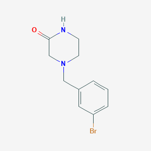 molecular formula C11H13BrN2O B3434294 4-[(3-Bromophenyl)methyl]piperazin-2-one CAS No. 883738-20-3