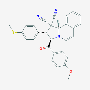 molecular formula C29H23N3O2S B343434 3-(4-methoxybenzoyl)-2-[4-(methylsulfanyl)phenyl]-2,3-dihydropyrrolo[2,1-a]isoquinoline-1,1(10bH)-dicarbonitrile 