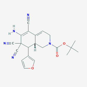 molecular formula C21H21N5O3 B343435 tert-butyl 6-amino-5,7,7-tricyano-8-(3-furyl)-3,7,8,8a-tetrahydro-2(1H)-isoquinolinecarboxylate 