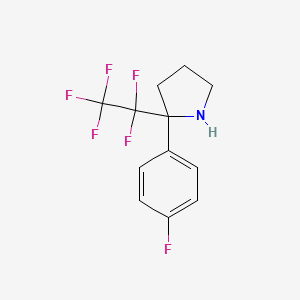 molecular formula C12H11F6N B3434355 2-(4-Fluorophenyl)-2-(1,1,2,2,2-pentafluoroethyl)pyrrolidine CAS No. 887360-97-6
