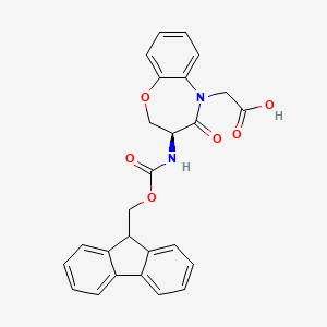 B3434552 Fmoc-(S)-3-amino-5-carboxymethyl-2,3-dihydro-1,5-benzoxazepin-4(5H)-one CAS No. 959574-95-9