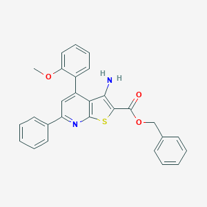 molecular formula C28H22N2O3S B343456 Benzyl 3-amino-4-(2-methoxyphenyl)-6-phenylthieno[2,3-b]pyridine-2-carboxylate 