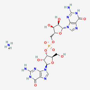 B3434562 Guanosine, guanylyl-(3'.5')-, monoammonium salt CAS No. 97403-87-7