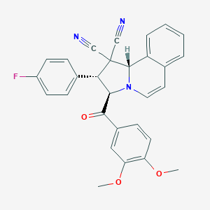 molecular formula C29H22FN3O3 B343457 3-(3,4-dimethoxybenzoyl)-2-(4-fluorophenyl)-2,3-dihydropyrrolo[2,1-a]isoquinoline-1,1(10bH)-dicarbonitrile 