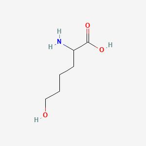 molecular formula C6H13NO3 B3434865 2-Amino-6-hydroxyhexanoic acid CAS No. 5462-80-6