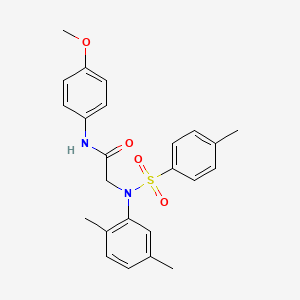 molecular formula C24H26N2O4S B3435054 N~2~-(2,5-dimethylphenyl)-N~1~-(4-methoxyphenyl)-N~2~-[(4-methylphenyl)sulfonyl]glycinamide 