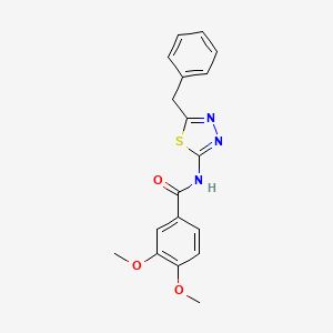 molecular formula C18H17N3O3S B3435092 N-(5-benzyl-1,3,4-thiadiazol-2-yl)-3,4-dimethoxybenzamide 