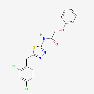 molecular formula C17H13Cl2N3O2S B3435097 N-[5-(2,4-dichlorobenzyl)-1,3,4-thiadiazol-2-yl]-2-phenoxyacetamide 