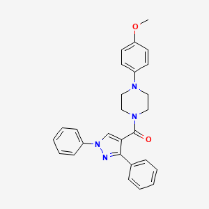 molecular formula C27H26N4O2 B3435132 1-[(1,3-diphenyl-1H-pyrazol-4-yl)carbonyl]-4-(4-methoxyphenyl)piperazine 