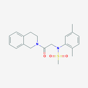 molecular formula C20H24N2O3S B3435148 N-[2-(3,4-dihydro-2(1H)-isoquinolinyl)-2-oxoethyl]-N-(2,5-dimethylphenyl)methanesulfonamide 