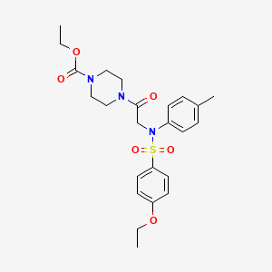 molecular formula C24H31N3O6S B3435167 ethyl 4-[N-[(4-ethoxyphenyl)sulfonyl]-N-(4-methylphenyl)glycyl]-1-piperazinecarboxylate 