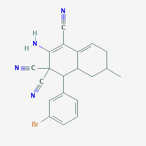 2-amino-4-(3-bromophenyl)-6-methyl-4a,5,6,7-tetrahydro-1,3,3(4H)-naphthalenetricarbonitrile