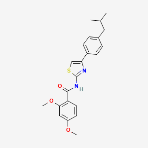 molecular formula C22H24N2O3S B3435182 N-[4-(4-isobutylphenyl)-1,3-thiazol-2-yl]-2,4-dimethoxybenzamide 